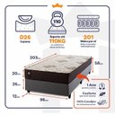 Ver imagem 3 de Conjunto Cama Box Solteirão c/ Molas Ensacadas Allura Cinza 96x203x58