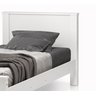 Cama Solteiro Mila Toda Branca Pés de Madeira Estilo Classico Moderno Junto com Colchão 188x88 Solte - 4