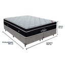 Ver imagem 3 de Cama + Box Colchão Queen com Molas Ensacadas Ortobom Europillow Elegant Cor:cinza