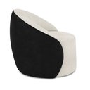 Ver imagem 6 de Poltrona Sala Orgânica Kit 2 Lua Giratória Sintético Pu Preto/bouclê Cinza D03 - D’Rossi