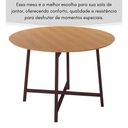 Ver imagem 2 de Mesa Redonda 90cm Modelo Festa - Base Marrom
