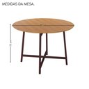 Ver imagem 3 de Mesa Redonda 90cm Modelo Festa - Base Marrom