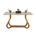 Ver imagem 1 de Aparador Decorativo com Vidro Laqueado 120cm - Base Cebola Off White