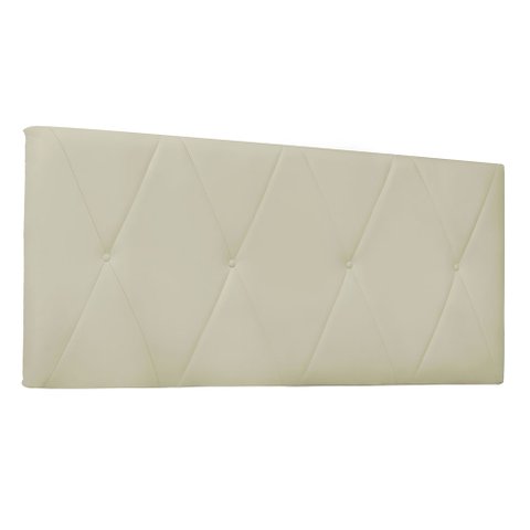 Cabeceira Painel Aquilla Para Cama Box Casal 140 cm Corino Bege - D’Rossi