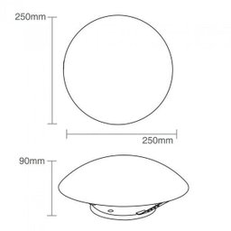 Plafon Sobrepor Taschibra Jurerê 25cm - 1 Lâmpada - 3