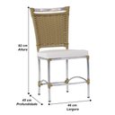 Ver imagem 5 de Cadeira em Alumínio e Fibra Sintética Jk para Cozinha, Edícula - Avelã
