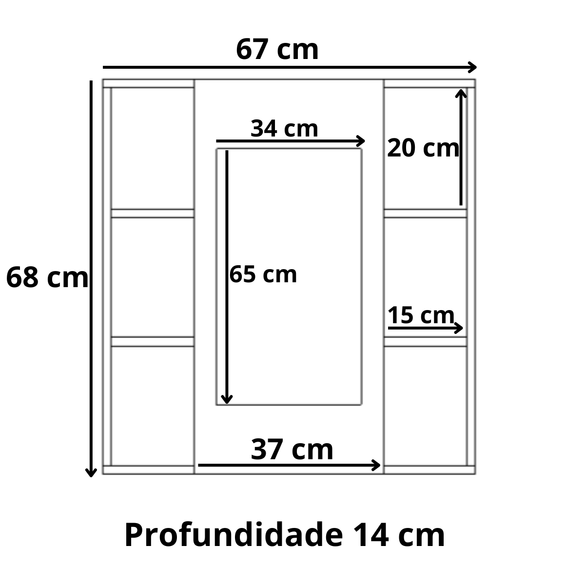 Armário Aéreo Banheiro 1 Porta com Espelho e 2 Nichos Mdf Plancasa:preto Tx - 6