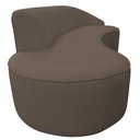 Ver imagem 7 de Sofá Curvo 02 Lugares 150cm Braço Esquerdo Eron Bouclê Marrom - CasaePoltrona