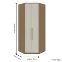 Ver imagem 3 de Guarda Roupa Modulado 02 Portas 245cm 02 Gavetas Canto Closet Setiba