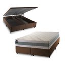 Ver imagem 1 de Conjunto Box Baú Queen Oxford Marrom 158x198x74 Espuma D33