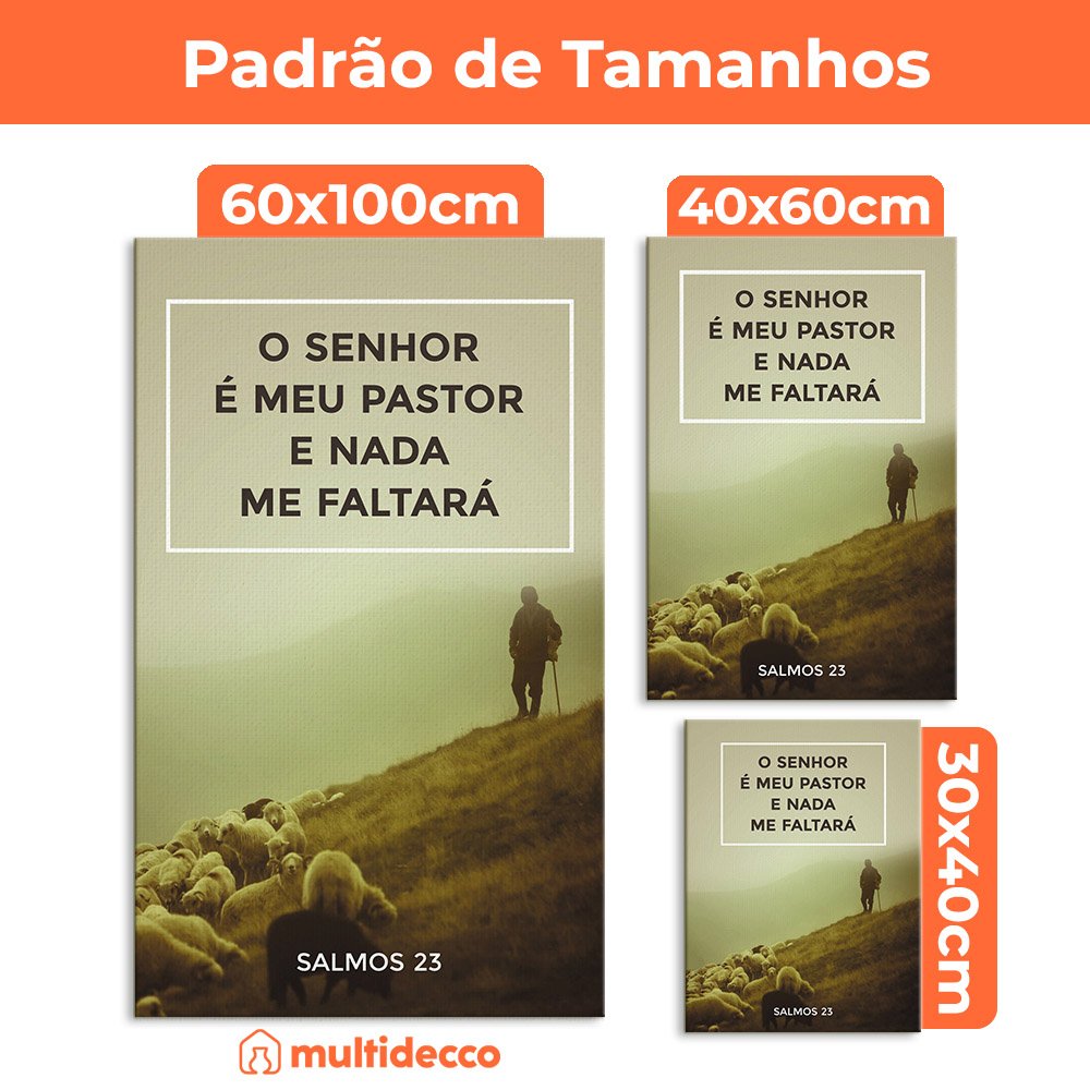 Quadro e poster Salmo 23 - O senhor é meu pastor, nada me faltará