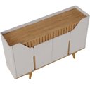 Ver mais imagens de Aparador Buffet para Sala de Jantar 4 Portas 160cm Devon B02 Off White Naturalle - Lyam Decor