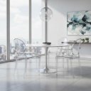 Ver imagem 1 de Conjunto 4 Cadeiras Modernas Empilhaveis Transparentes Versalhes Fratini