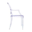 Ver imagem 4 de Conjunto 4 Cadeiras Modernas Empilhaveis Transparentes Versalhes Fratini