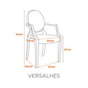 Ver imagem 2 de Conjunto 4 Cadeiras Modernas Empilhaveis Transparentes Versalhes Fratini