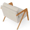 Ver mais imagens de Kit 3 Poltronas Decorativas Sala Estar Pietra Estrutura de Madeira L02 Linho Champanhe - Lyam