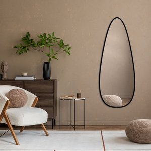 Espelho Decorativo Oval de Parede Modelo João Bobo Grande 70cm X 160cm para Banheiro S