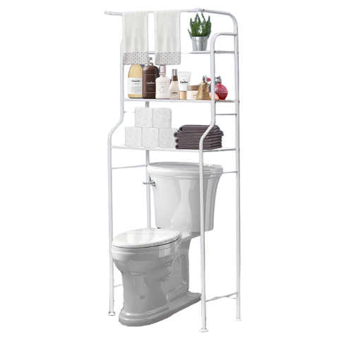 Rack Organizador Banheiro C/ 3 Prateira Estante C/ Toalheiro