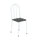 Ver imagem 4 de Conjunto de Mesa Tubular 62 100x60cm Tampo em MDF com 4 Cadeiras Ane B Branco/Preto