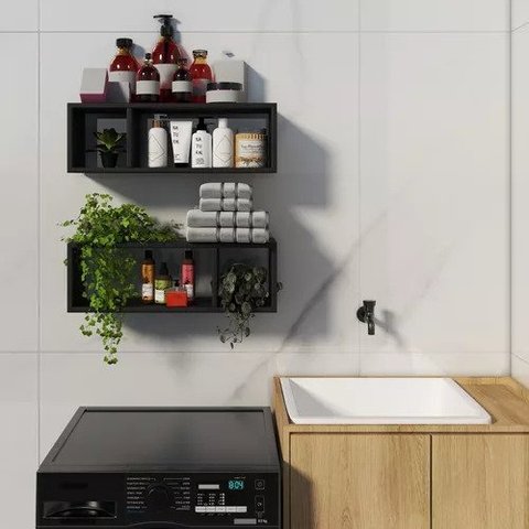 Armário Área de Serviço Design Elegante Economia Espaço Technox Branco