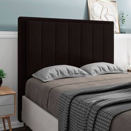Cabeceira Cama Box Casal Veneza 140 Cm Sintético MV Estofados Marrom - 2