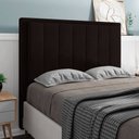 Ver imagem 2 de Cabeceira Cama Box Casal Veneza 140 Cm Sintético MV Estofados Marrom