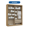Módulo de Guarda Roupa 2 Portas 2 Gavetas Angelin Elegance  - 5