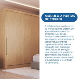 Guarda-roupa de Casal 2 Portas Elegance - 9