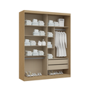 Ver imagem 4 de Módulo de Guarda Roupa 2 Portas 2 Gavetas Angelin Elegance Marrom