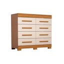 Ver imagem 1 de Cômoda de Quarto Nalu C- 8 Gavetas Cinamomo-off White - Acp