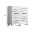Ver imagem 3 de Cômoda de Quarto Nalu C- 8 Gavetas Cinamomo-off White - Acp
