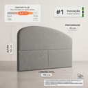 Ver imagem 6 de Cabeceira Estofada Colli King Fixação no Box Madeira Maciça Linho Cinza Desk Design