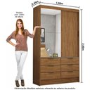 Ver mais imagens de Guarda Roupa Sevilha Plus com Cama Casal Carioca Móveis Cinamomo