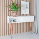 Ver imagem 2 de Aparador Retrô Delta Branco Gloss - Moveisaqui