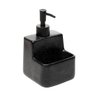 Porta Detergente Líquido C/ Suporte para Esponja Preto 360ml - 1