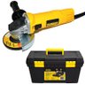 Esmerilhadeira Angular 4.1/2 POL 800W DWE 4020 DEWALT + Caixa Plástica p/ Ferramentas 19 POL - 1