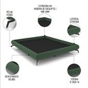 Ver imagem 3 de Cama Casal Base Box 138x188cm Pés de Ferro Cold P02 Veludo Verde - Mpozenato