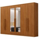 Ver imagem 1 de Guarda Roupa Casal Jalisco 6 Portas 4 Gavetas com Espelho Cinamomo - Novo Horizonte