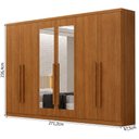 Ver imagem 3 de Guarda Roupa Casal Jalisco 6 Portas 4 Gavetas com Espelho Cinamomo - Novo Horizonte