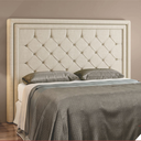 Ver imagem 1 de Cabeceira Estofada Cama Box Casal 1,40 Padano para Quarto Corino Bege - Larbelle