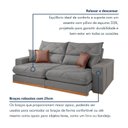 Ver imagem 7 de Sofá Retrátil e Reclínavel 5 Lugares Linho Cinza Zara 290cm Yescasa
