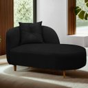 Ver imagem 1 de Banqueta Sofá Recamier Divã Siena Recepção e Clínica Bouclê:preto