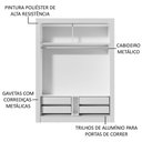Ver imagem 6 de Guarda-roupa Solteiro Madesa Dallas Plus 2 Portas de Correr de Espelho 4 Gavetas