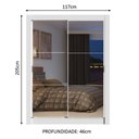 Ver imagem 4 de Guarda-roupa Solteiro Madesa Dallas Plus 2 Portas de Correr de Espelho 4 Gavetas