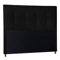 Cabeceira Berlim 1,40 Cm para Cama Box Casal Suede Preto - 1