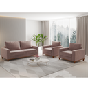Ver imagem 1 de Conjunto Estofado Living 3 Lugares + 2 Poltrona Napoles Veludo Rosa - Casa Giulia