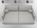 Ver mais imagens de Sofá Tango 2,60m sem Caixa, Retrátil e Reclinável Linho Soft Prata - Netsofas