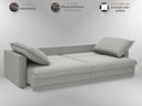 Ver imagem 4 de Sofá Tango 2,60m sem Caixa, Retrátil e Reclinável Linho Soft Prata - Netsofas