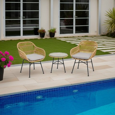 Conjunto para Área Externa Oasis com 2 Cadeiras, 1 Mesa