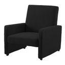 Ver imagem 1 de Poltrona De Recepção Camila Suede Preto - Dominic Decor